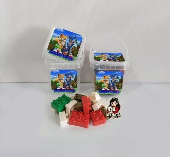 Monta Monta no Baldinho Personalizado Sonic