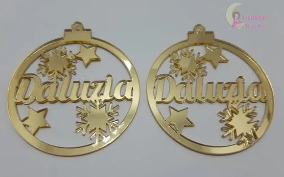 Bola Natal Daluzia de Acrílicos Espelhados-pct c/3 un
