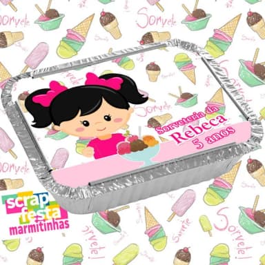 Marmitinha Personalizada Festa Sorveteria