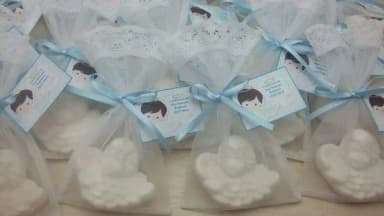 Sachet Organza com Sabonete Anjo com Tag
