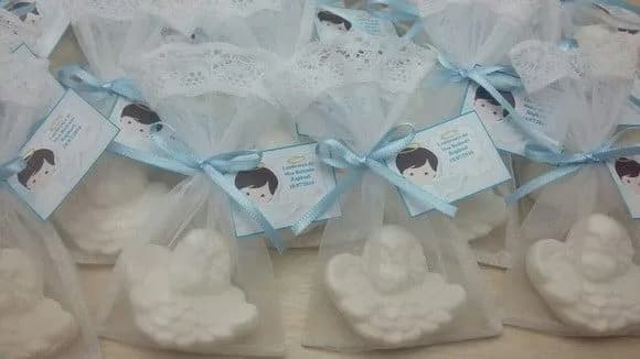Sachet Organza com Sabonete Anjo com Tag