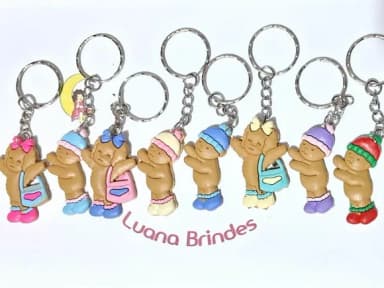 Chaveiro Bobbie Goods Emborrachado Pacote com 8 Unidades