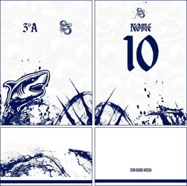 Arte Vetor Camisa Interclasse Tubarão Mod-694