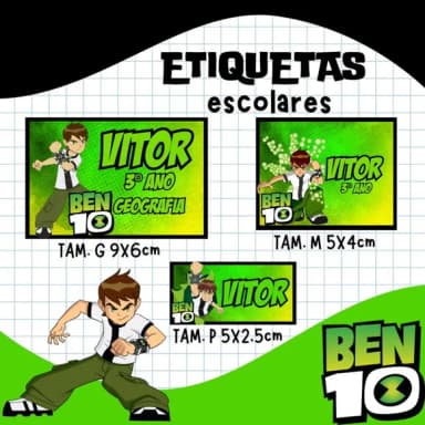 60 Etiquetas Escolares