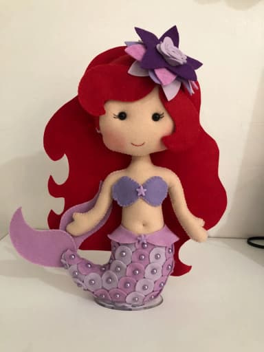 Sereia Ariel  em feltro