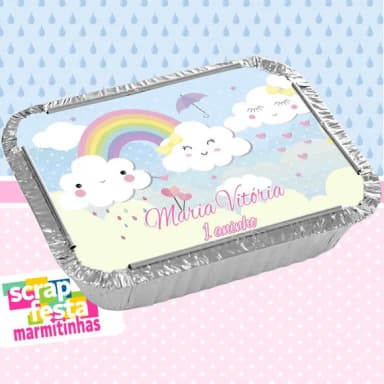 Marmitinha Personalizada Festa Chuva de Amor/Benção