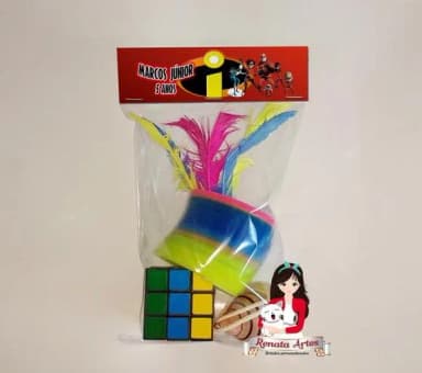 Kit Brinquedos Retrô Tema os Incríveis