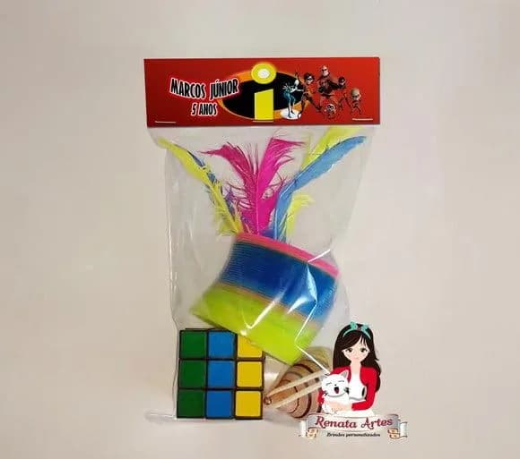 Kit Brinquedos Retrô Tema os Incríveis