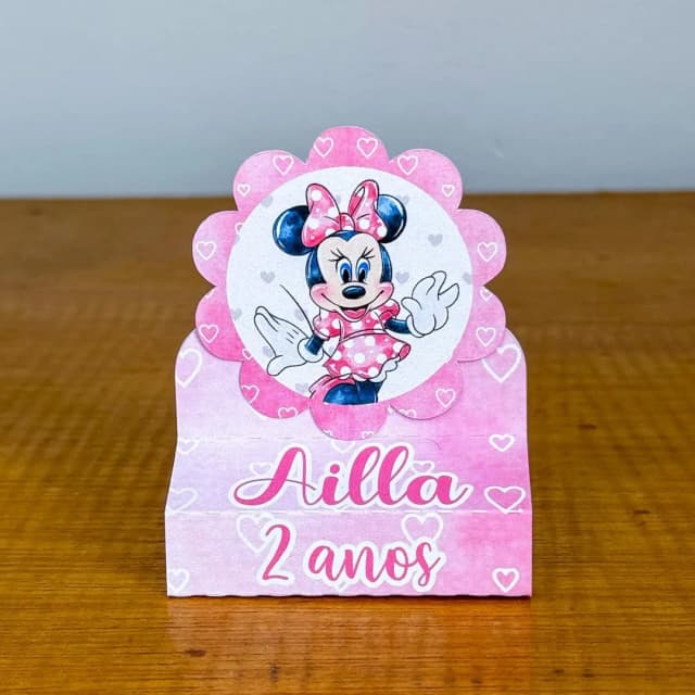 PEGUE E MONTE - Porta Bis Duplo Personalizados MINNIE - Decoração de Festa | Lembrancinhas | Aniversário | Personalizados