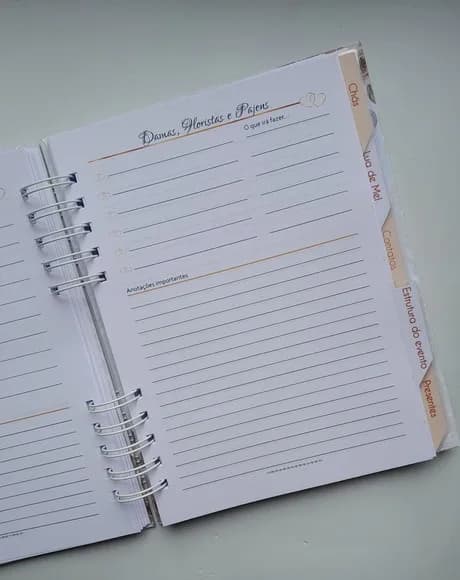 Planner da Noiva Personalizado Permanente c/ Divis - Mod 01