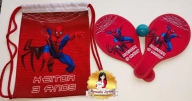 Mochila Ping Pong Tema Homem Aranha