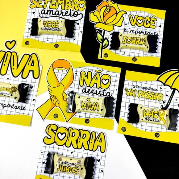 Card com Bala Setembro Amarelo