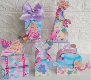Kit 60 Lembrancinhas - Barbie Sereia