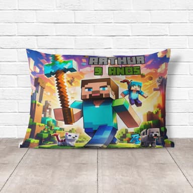 Almofada Personalizada lembrancinhas do Minecraft