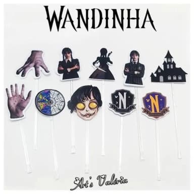 Topper Wandinha Addams - Wednesday - Valor Unitário