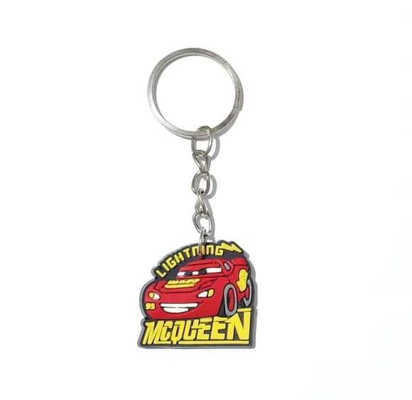 Chaveiro Relâmpago Mcqueen Emborrachado Pacote com 6 Unidade