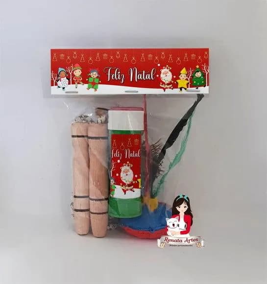 Kit Lembrancinha com Bolha de Sabão de Natal Novo