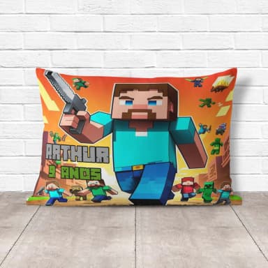 Almofada Personalizada lembrancinhas Minercraft