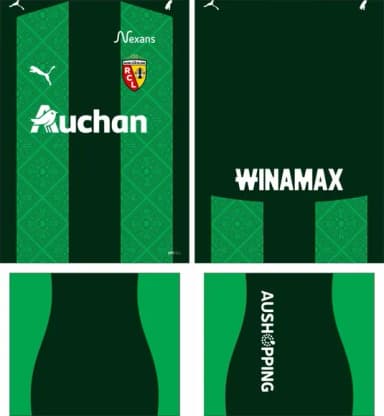 Arte Vetor Camisa Rc Lens Visita 2025-2026