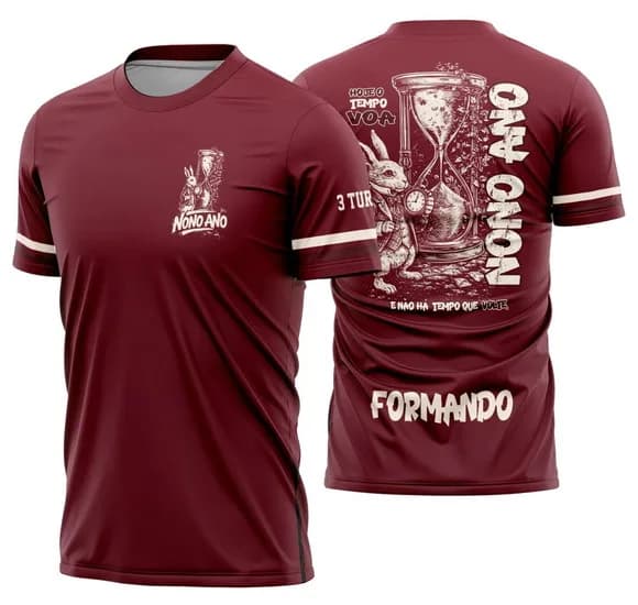 Arte Vetor Camisa Nono Ano Ampulheta Mod-326
