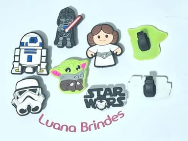 Pins para Cadarço Star Wars Emborrachado Pacote 6 Unidades