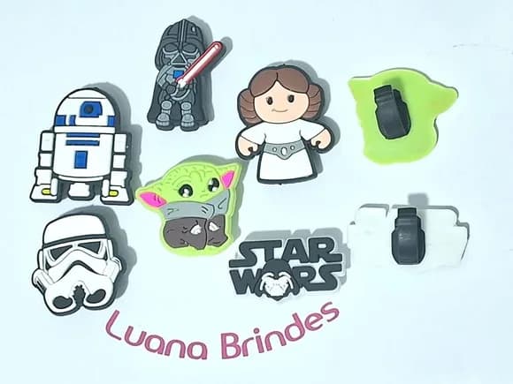Pins para Cadarço Star Wars Emborrachado Pacote 6 Unidades