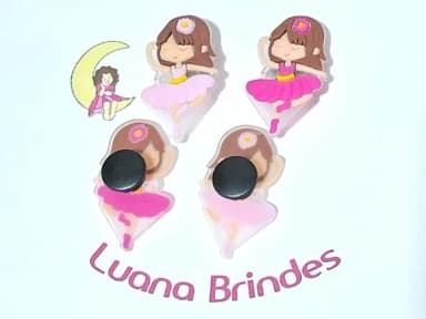 Pins de Crocs Bailarinas Emborrachado Pacote com 6 Unidades