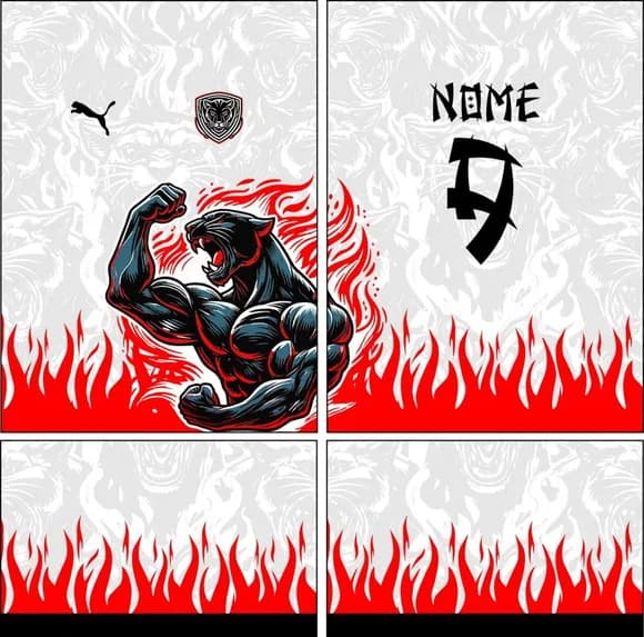 Arte Vetor Camisa Interclasse Pantera 284