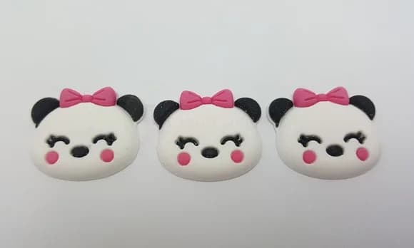 Aplique Panda Emborrachado de 2,6cm