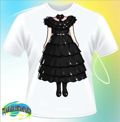 Camiseta Corpo - Wandinha Addams
