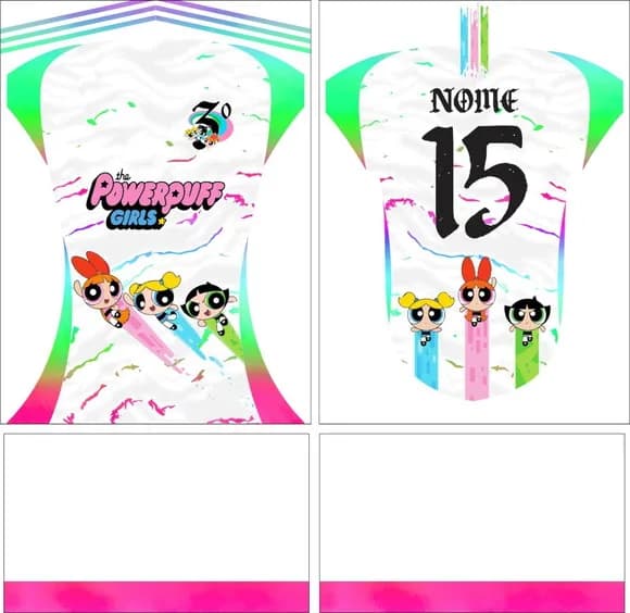Arte Vetor Camisa Interclasse Meninas Superpoderosas