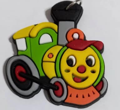 Pingente Trenzinho Emborrachado- 6 Peças