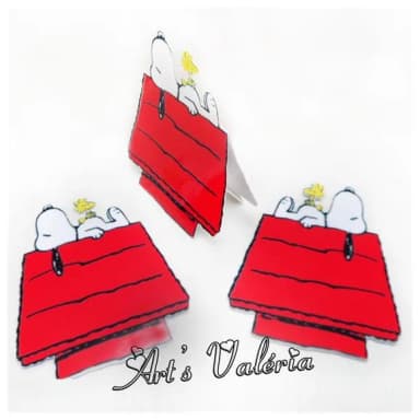 Aplique para Caixinha de Acrílico Casa do Snoopy