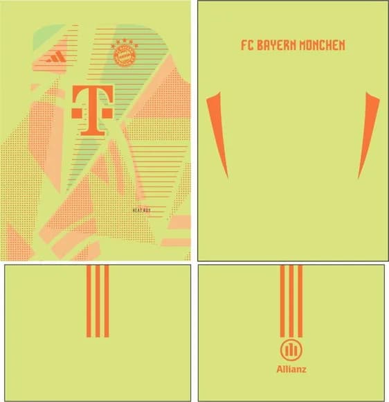 Arte Vetor Camisa Bayern Munchen Goleiro 2024-25