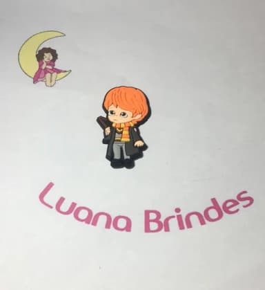 Aplique Ron Weasley Hp Emborrachado Pct C/6 Unidades
