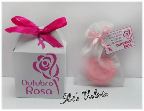 Sachet Com Sabonete E Caixa Outubro Rosa