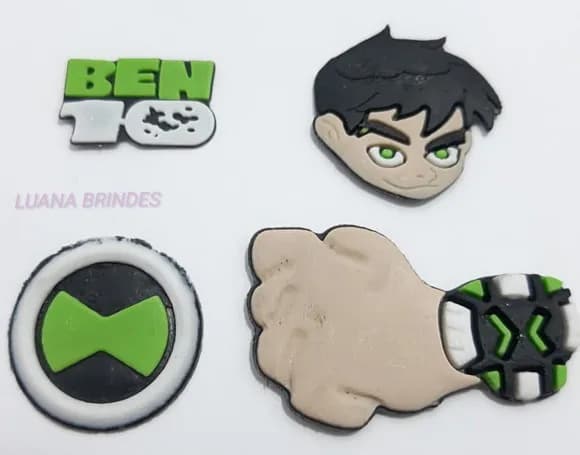 Aplique do Ben 10 Emborrachado -pct C/8 Unid