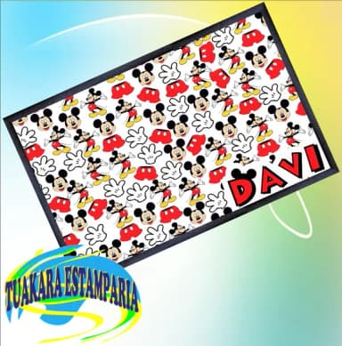 Jogo Americano Infantil Personalizado Mickey - Kit c/ 2 Unid