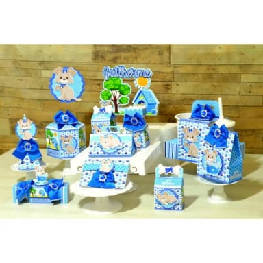 Kit 60 Lembrancinhas - Pet Azul