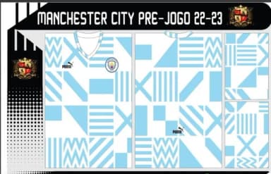 Vetor Da Camisa Manchester City Pre-jogo 22-23