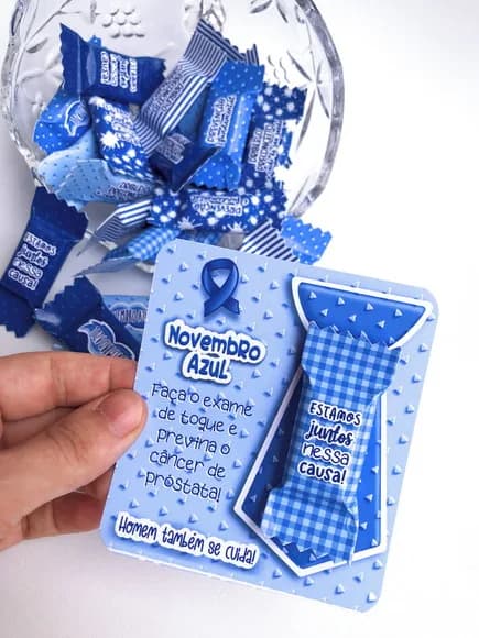Card com Bala Novembro Azul
