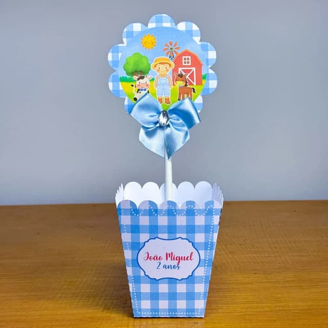 PEGUE E MONTE - Centro de Mesa FAZENDINHA MENINO - Decoração de Festa | Lembrancinhas | Aniversário | Personalizados