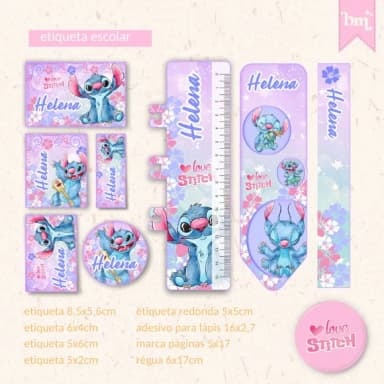 60 Etiquetas Stitch