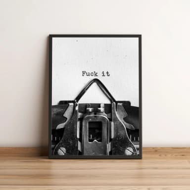 Quadro Máquina de Escrever Frase Engraçada 2676