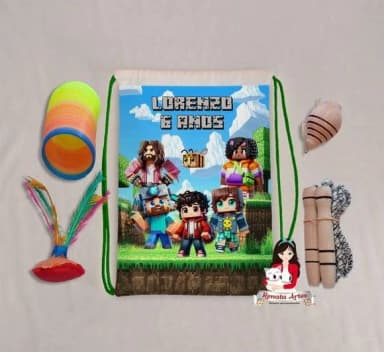 Mochila Boa Infância Tema Minecraft Filme
