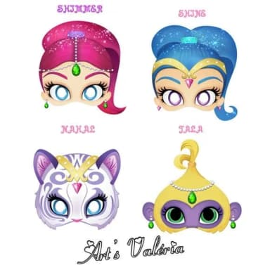 Máscara Shimmer e Shine - Cada