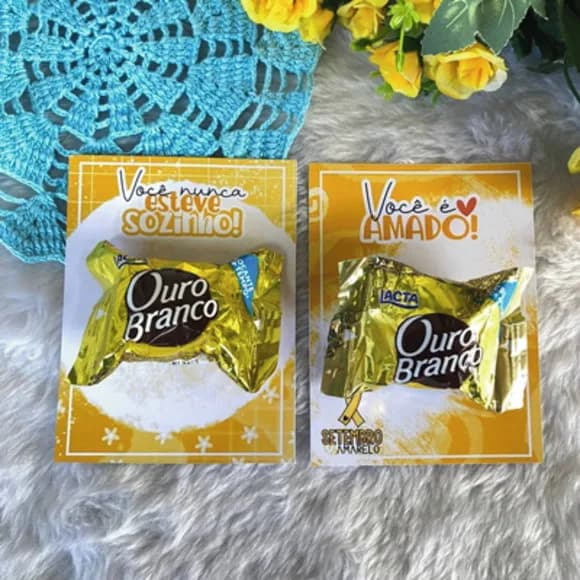 Card para Bombom Setembro Amarelo - Não Acompanha Bombom