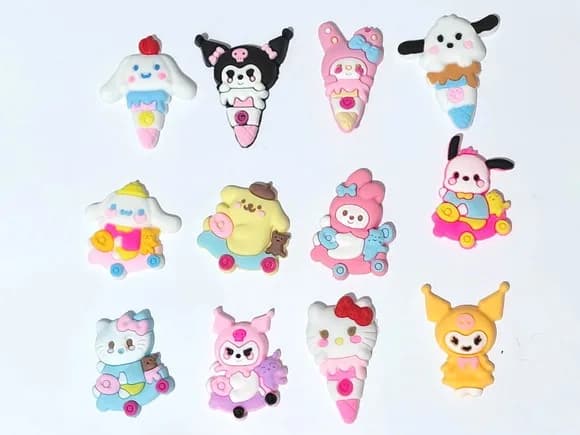 Aplique Turma da Hello Kitty Emborrachado Pacote 12 Unidades