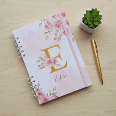 Caderno A5 Alfabeto Floral c/ 100 folhas