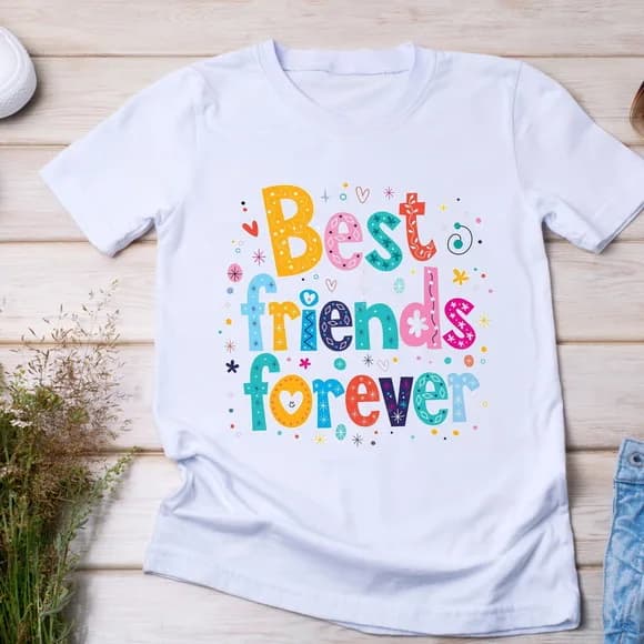 Camiseta Amizade - Best Friends Forever Colorida